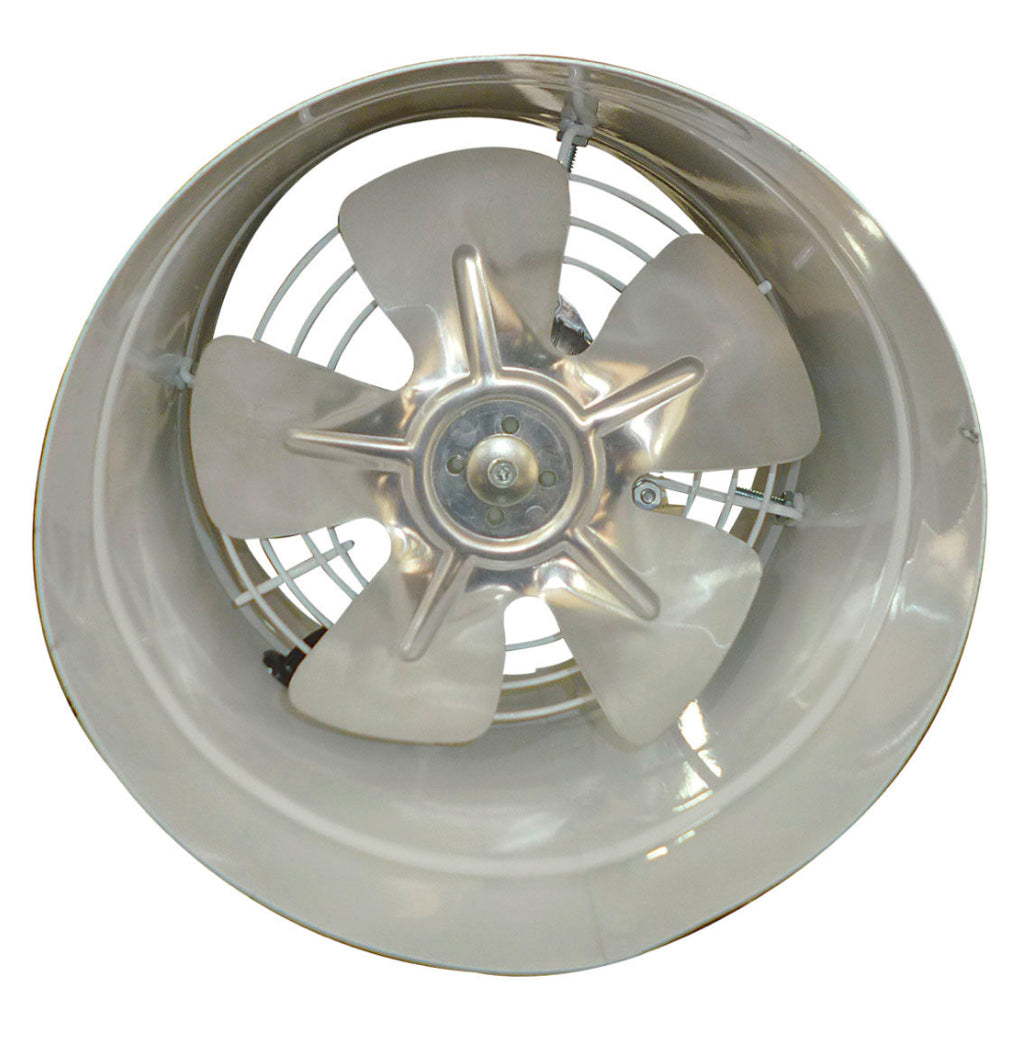 Extractor De Aire Tubo Axial De 10 Pulgadas Aspas Plásticas, Ventilador de Escape de Humo, HVAC