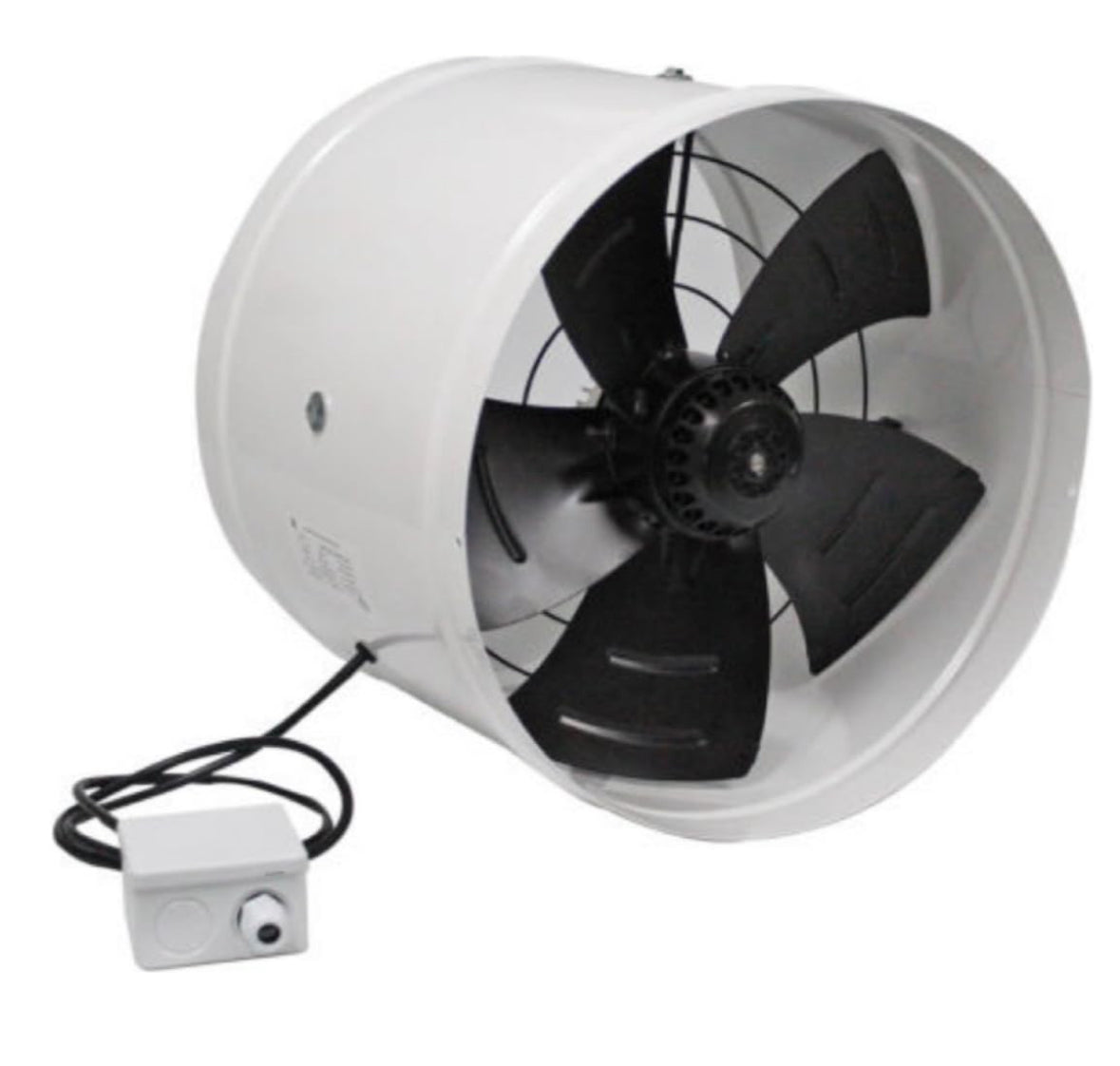 Extractor de Aire Tubo Axial Industrial de 12 Pulgadas de Diámetro, Ventilador de Escape de Humo, HVAC, Mca. Ventek