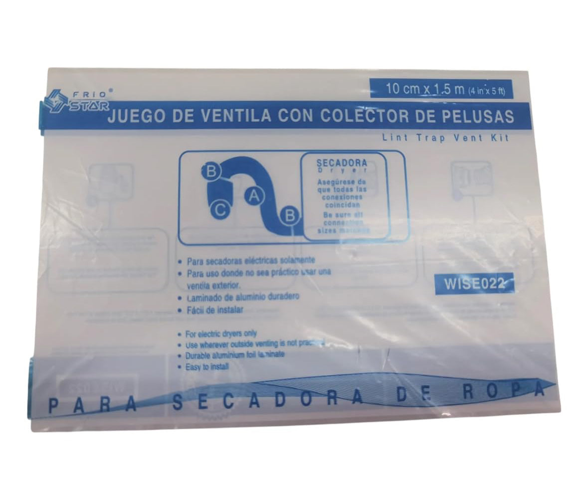 Trampa para Pelusa de Secadora con Ducto Flexible de Aluminio 1.4 metros