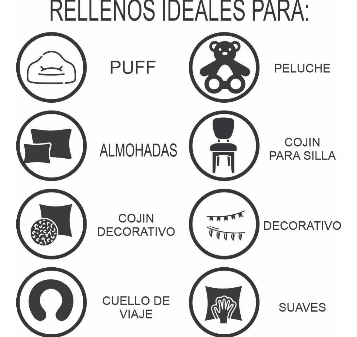 Relleno Para Peluches y Almohadas / Delcron 1 Kilogramo