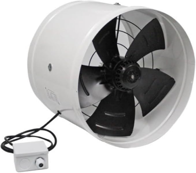 Extractor de Aire Tubo Axial Industrial de 8 Pulgadas de Diámetro, Ventilador de Escape de Humo, HVAC, Mca. Ventek