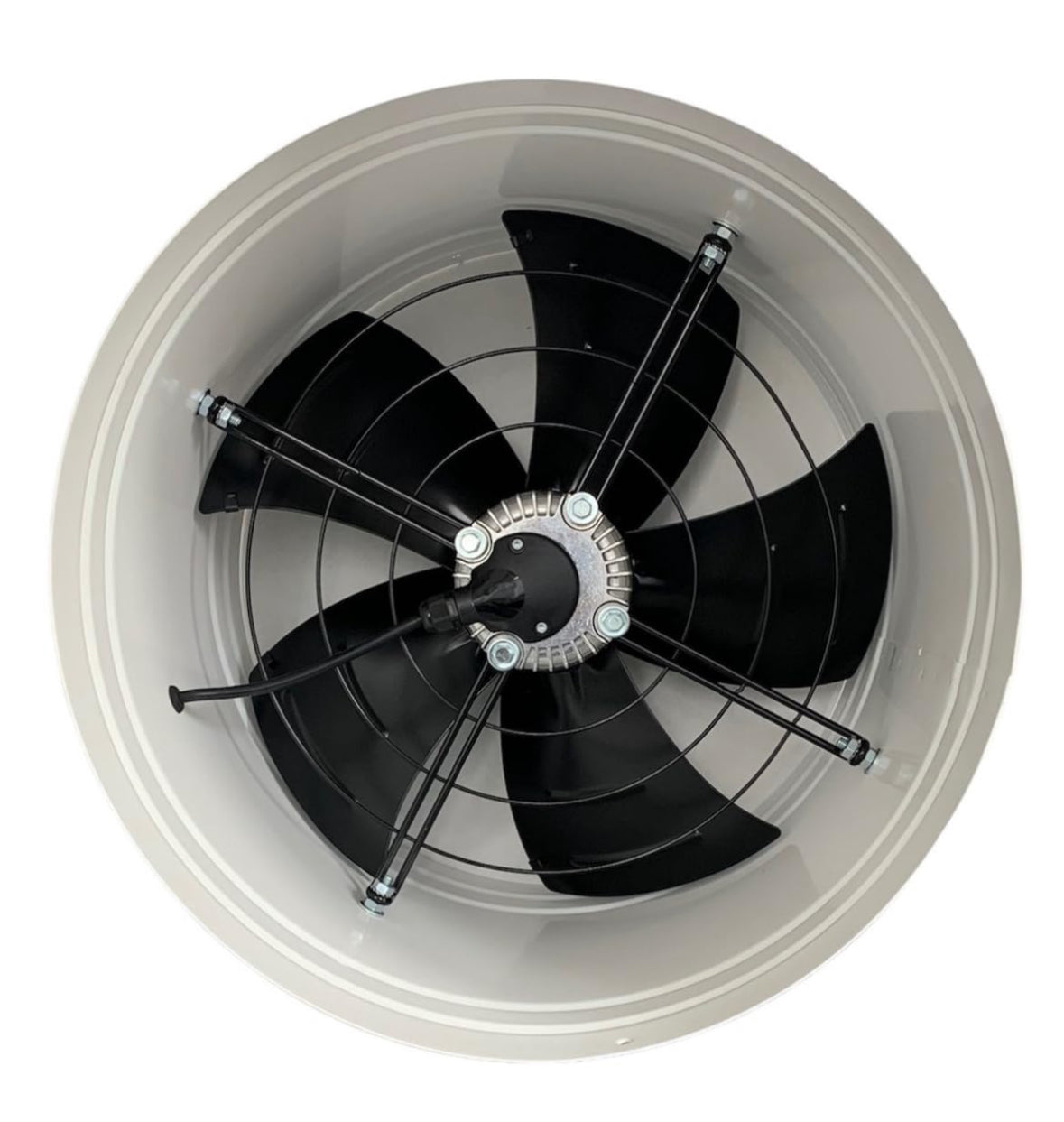 Extractor de Aire Tubo Axial Industrial de 12 Pulgadas de Diámetro, Ventilador de Escape de Humo, HVAC, Mca. Ventek