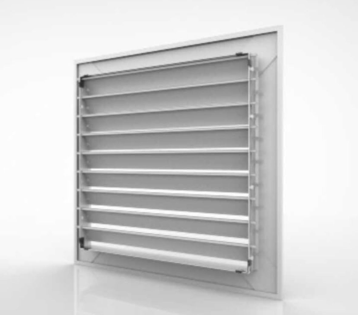 Rejilla Rectangular Para Ventilación y Retorno De Aire, Con Aletas Fijas Curvas A 45 Grados, HVAC