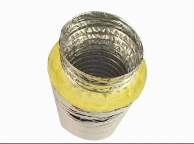 Ducto Flexible Aislado para Aire Acondicionado de  7.62 Metros de Largo , Conducto de Aislamiento HVAC.