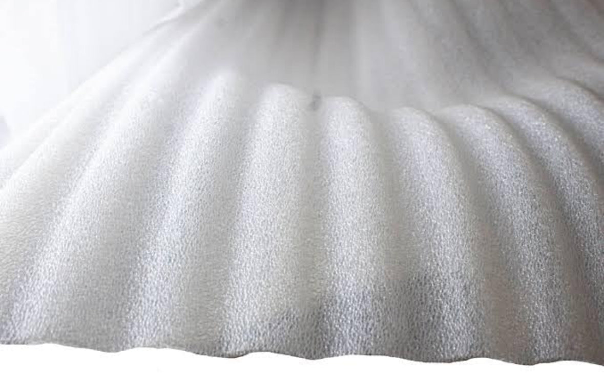 Rollo Espuma o PolyFoam para empaque y embalaje de objetos frágiles de 1/4” de espesor, sustituto de plástico Poliburbuja