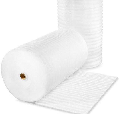 Rollo Espuma o PolyFoam para empaque y embalaje de objetos frágiles de 1/4” de espesor, sustituto de plástico Poliburbuja