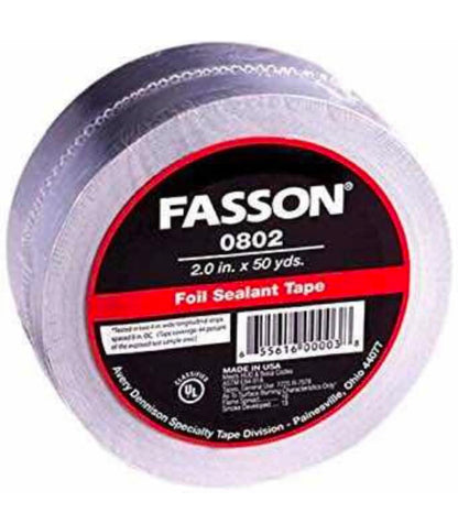 Cinta De Aluminio Marca Fasson 2 Pulgadas X 45 metros de largo