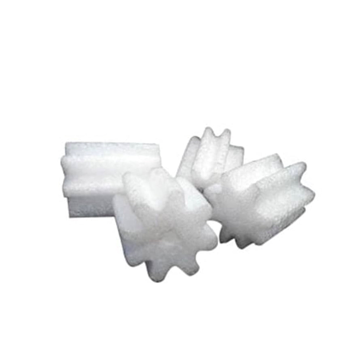 Relleno de Protección en Forma de Estrella, 3.6 cm x 3.5 cm, Plástico Blanco.