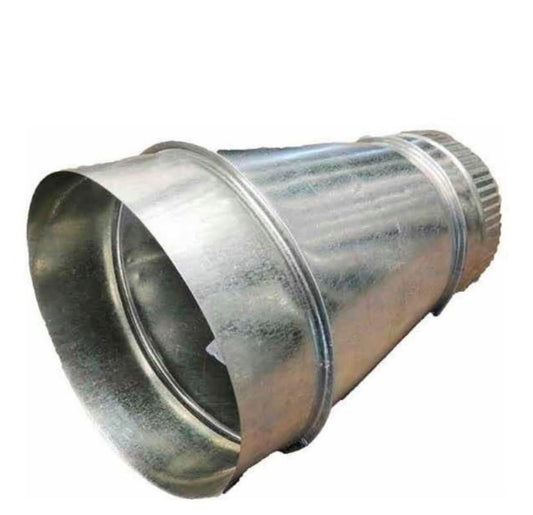 Reducción Concéntrica Para Conexión De Ducto Circular De Aire En Lamina Galvanizada Calibre 26, Reductor de Conductos Redondo HVAC
