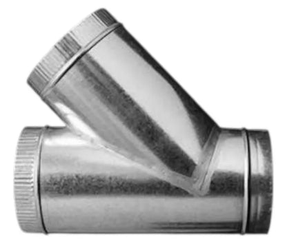 Yee tipo Injerto de para extracción o ventilación, fabricada en lámina galvanizada calibre 26, HVAC