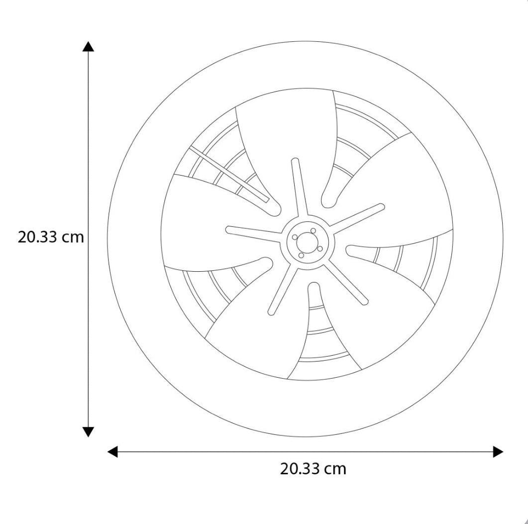 Extractor De Aire Tubo Axial De 8 Pulgadas Aspas Plásticas, Ventilador de Escape de Humo, HVAC