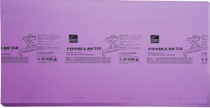Placa de Foamular 250 Aislante Térmico y Acústico de Poliestireno Extruido de 60 centímetros X 1.22 metros X 2 pulgadas. Owens Corning