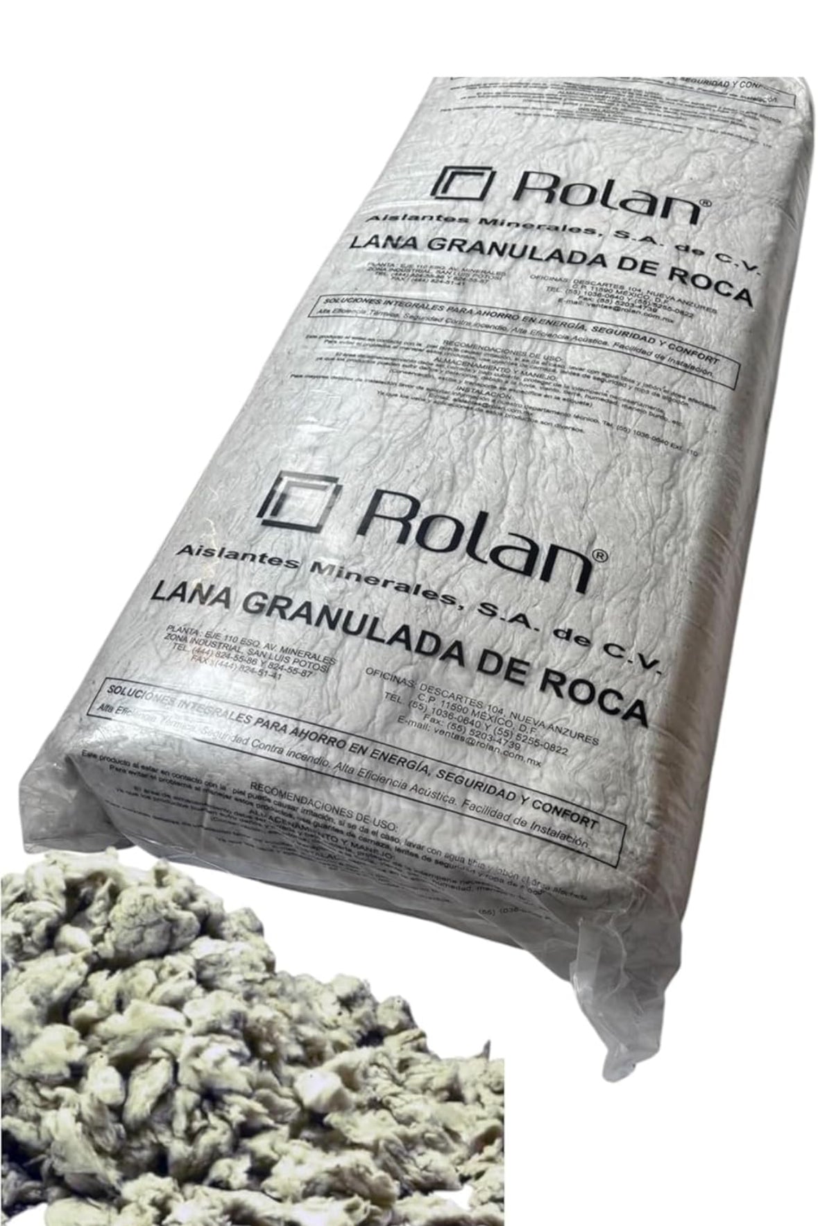 Fibra de Lana Mineral Granulada por kg, Aislamiento Térmico y Acústico