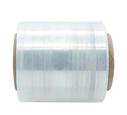 Película stretch, Rollo de emplaye o Playo para envolver, empaque y embalaje, plástico estirable para envolver productos, stretch film 5 pulgadas, calibre 60, 300 metros de largo
