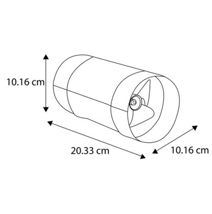Extractor De Aire Tubo Axial De 4 Pulgadas Aspas Plásticas, Ventilador de Escape de Humo, HVAC
