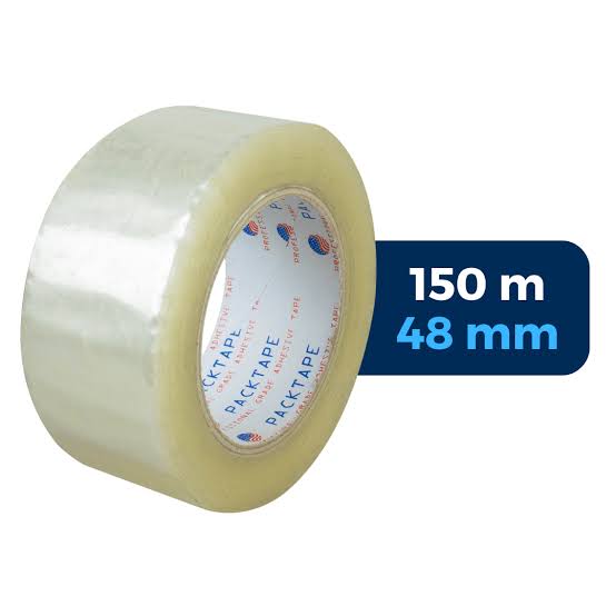Cinta Adhesiva Transparente o Diurex para empaque y embalaje 48 Mm X 150 Mts Mca. Packtape