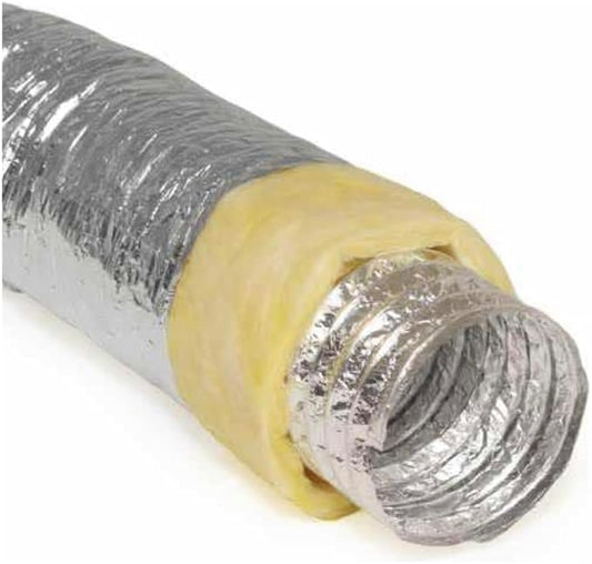 Ducto Flexible Aislado para Aire Acondicionado de  7.62 Metros de Largo , Conducto de Aislamiento HVAC.