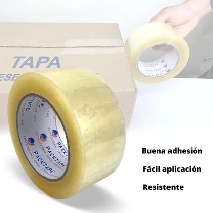 Cinta Adhesiva Transparente o Diurex para empaque y embalaje 48 Mm X 150 Mts Mca. Packtape