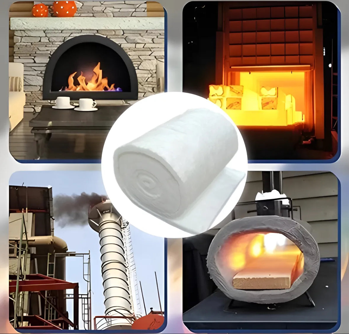 Aislante Térmico Para Hornos y Estufas de Fibra de Vidrio TRS 61 centímetros de ancho X 2” de espesor hasta 538°C