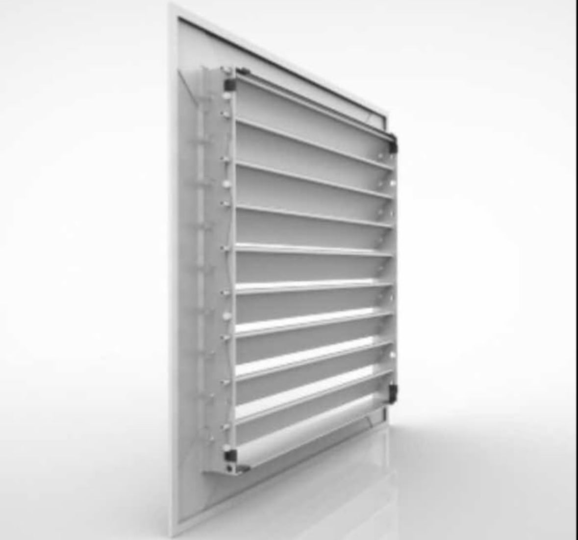 Rejilla Rectangular Para Ventilación y Retorno De Aire, Con Aletas Fijas Curvas A 45 Grados, HVAC