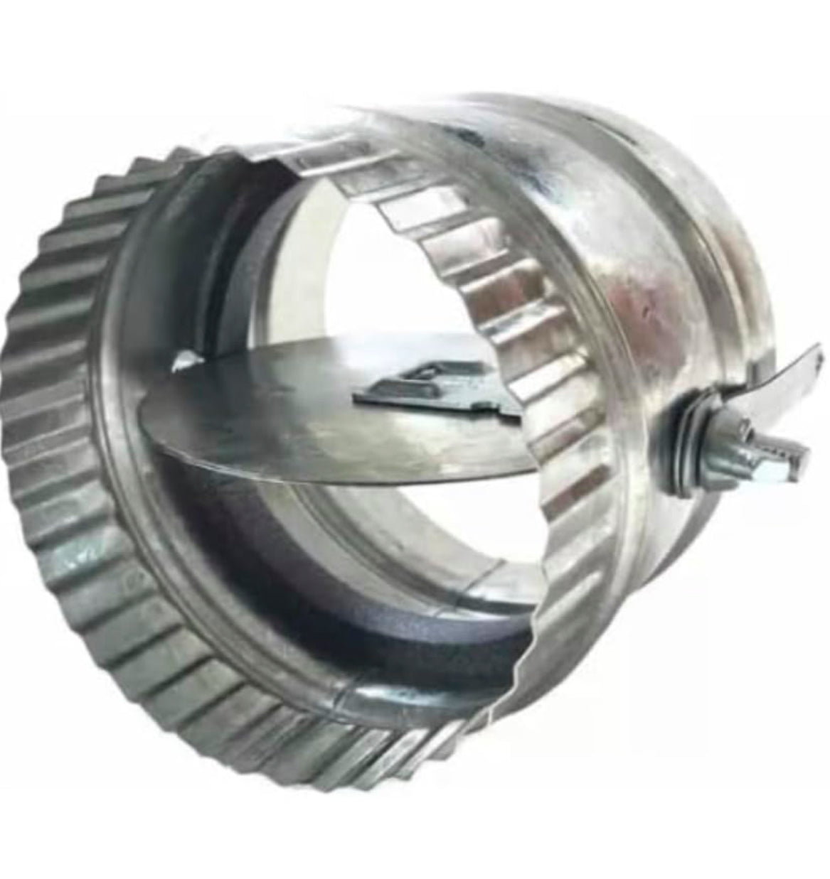 Compuerta Manual  Para Conexión De Ducto Circular Con Cuadrante Para Ajuste De Aire  En Lamina Galvanizada Calibre 26