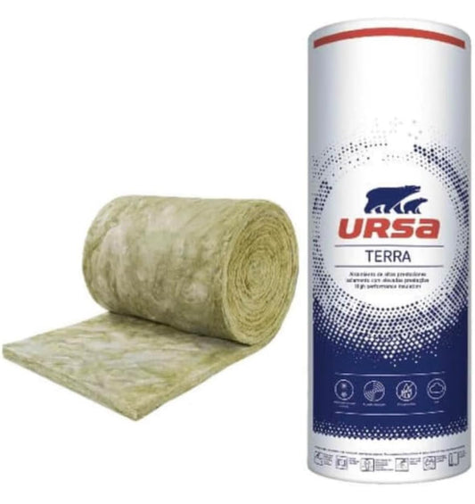 2 Rollos de Aislamiento Térmico y Acústico de Lana Mineral de 15.24 M X 61 CM X 2" URSA