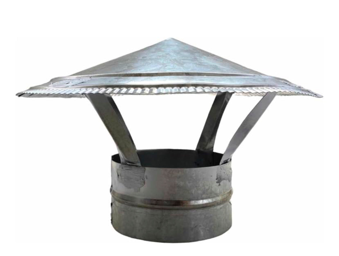 Sombrero Para Ducto Circular En Lámina Galvanizada Calibre 26, Terminación Vertical, HVAC