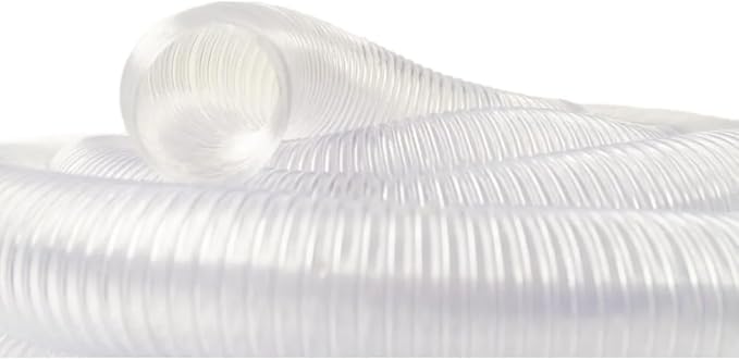 Ducto Manguera Flexible de PVC de 4 Pulgadas de Diámetro Transparente, para Succión de Polvo