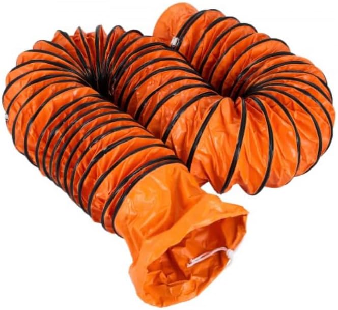 Ducto de PVC Flexible de 7,6 Metros de Largo Circular para Ventilación de aire, HVAC