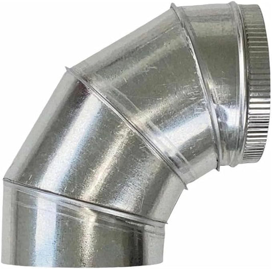 Codo A 90 Grados Para Conexión De Ducto Circular Para Aire De Lamina Galvanizada Calibre 26